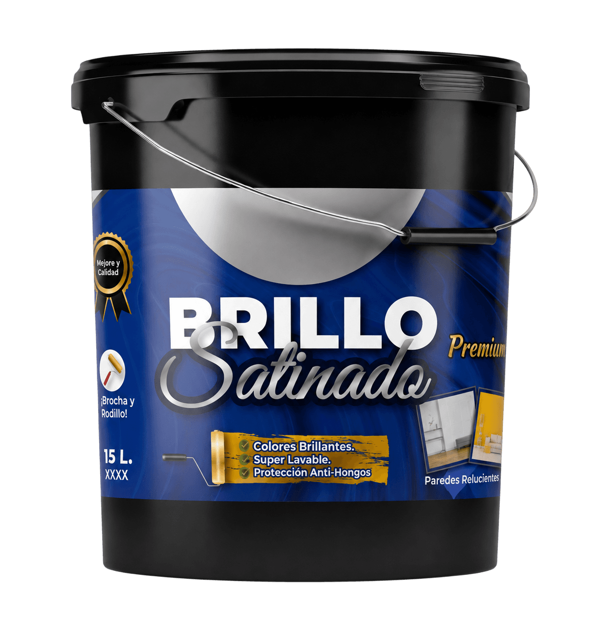 Pote de Brillo Satinado de Vencolor Pinturas, colores brillantes y súper lavable